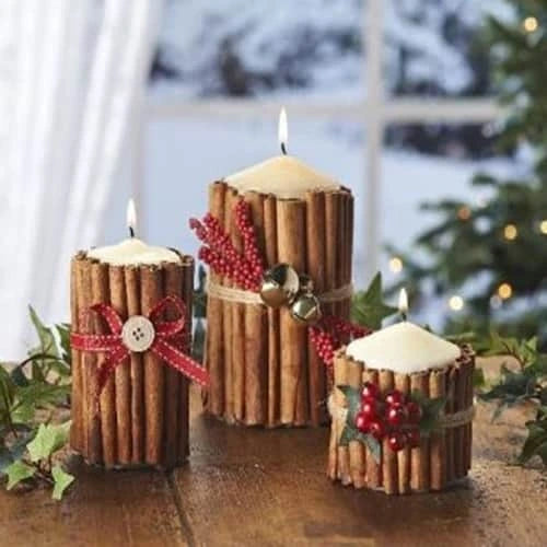 DIY Christmas Candles