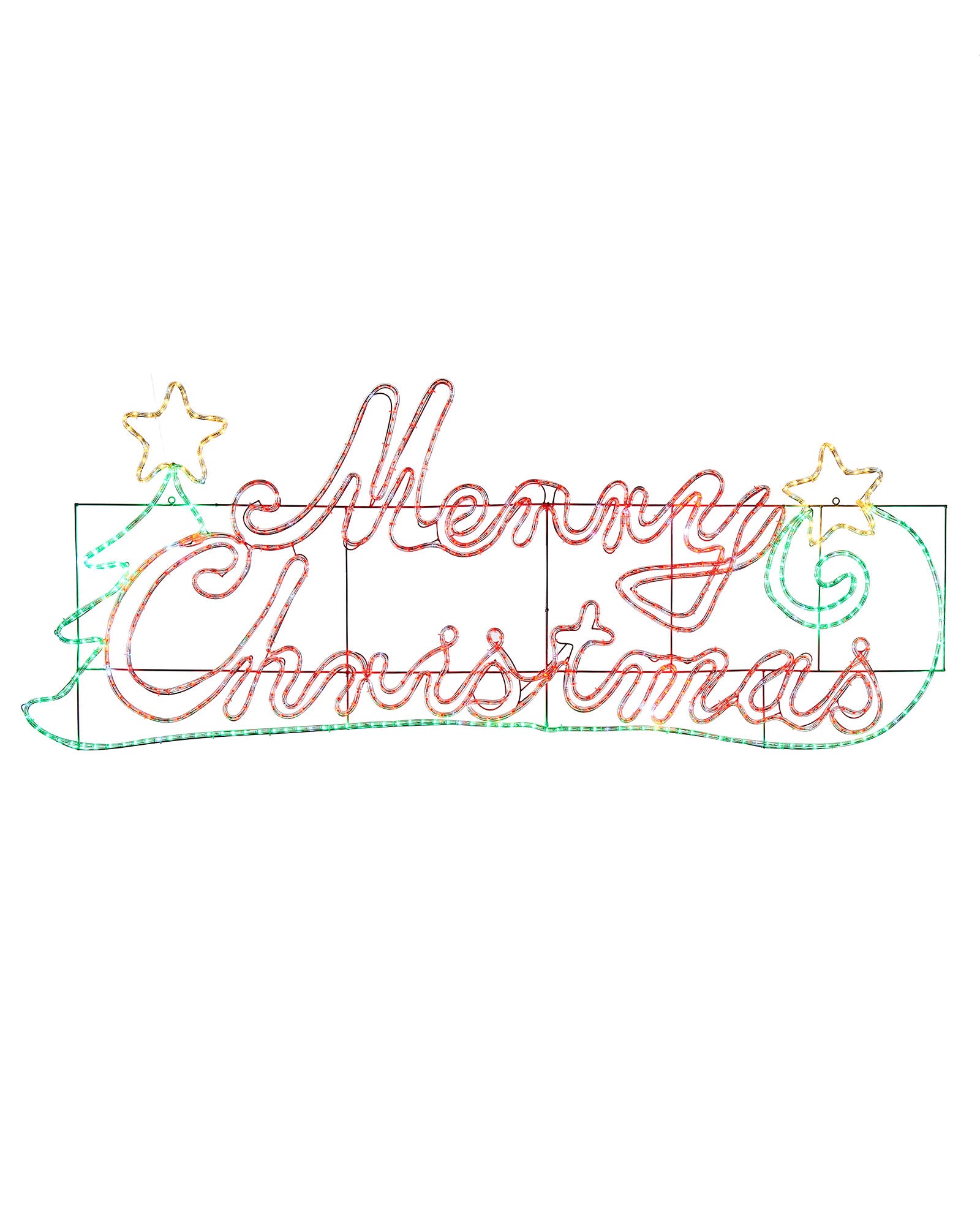 Pre-Lit Merry Christmas, Silhouette, 205 cm