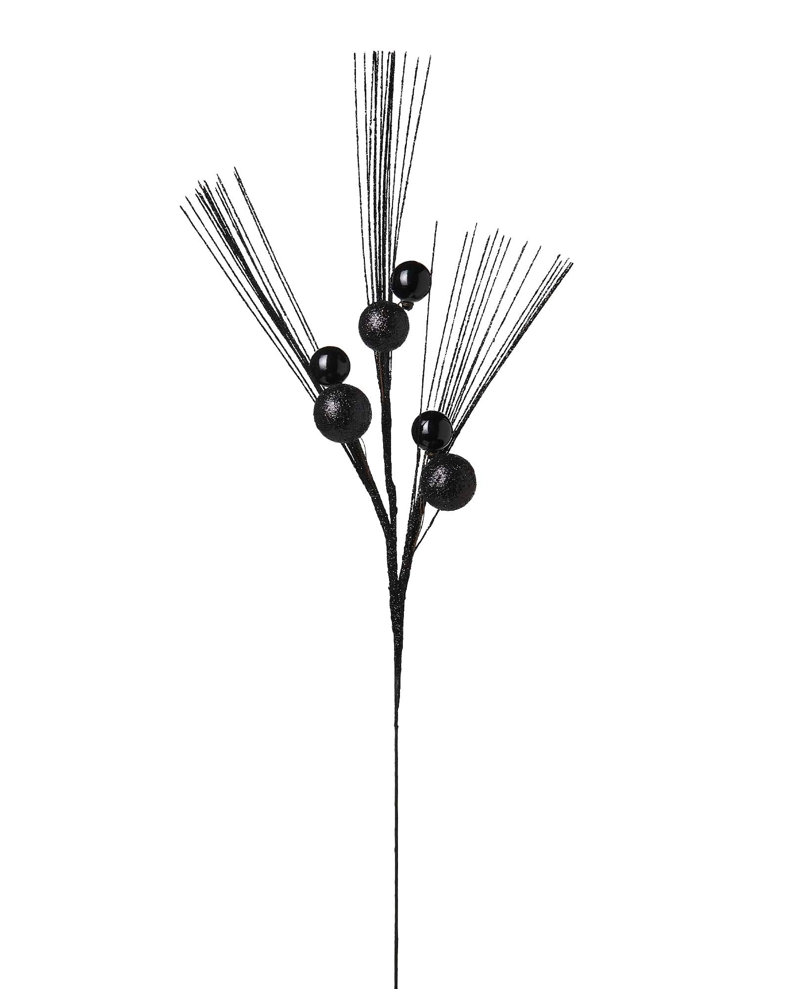 Glitter Bauble Spray, Black, 72 cm