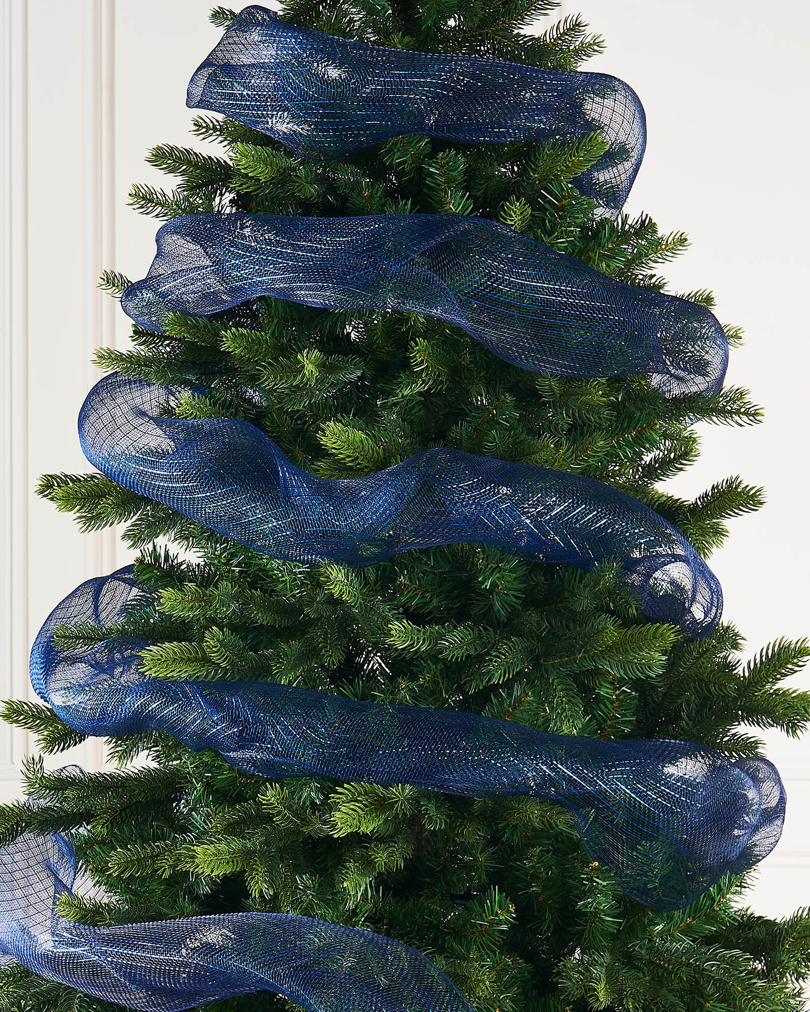 Navy Blue Decorative Mesh Roll with Navy Blue Foil, 9 m