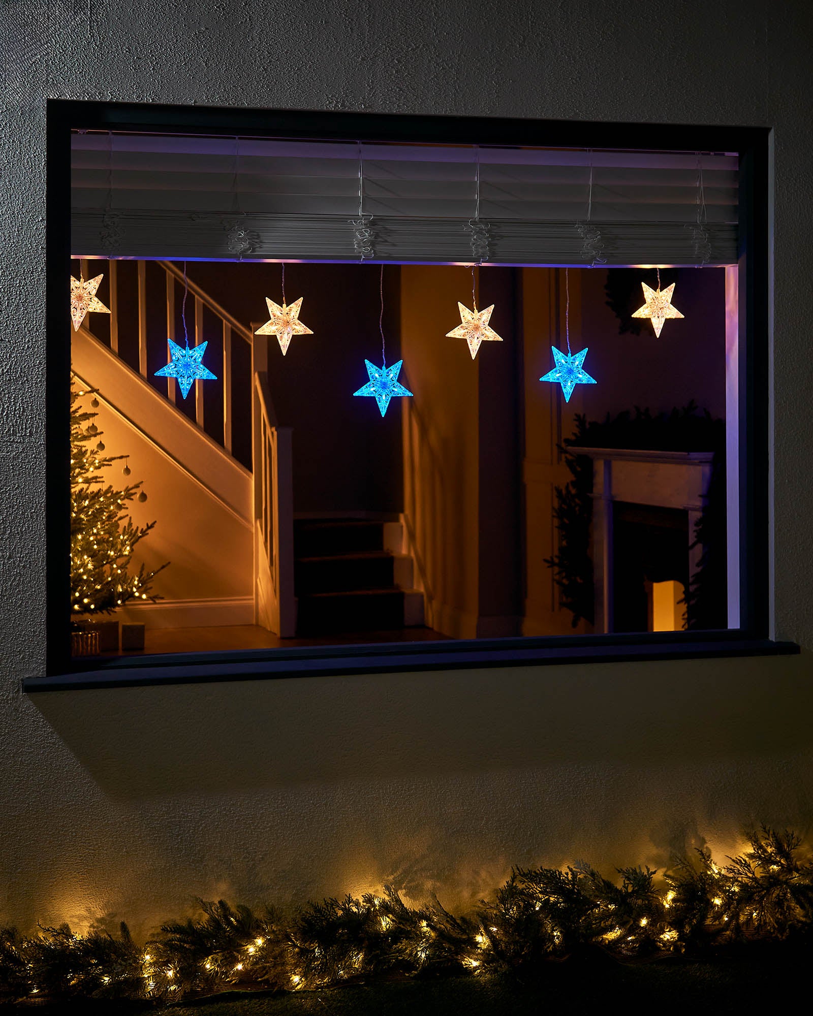 10 Flashing Star Curtain Net Light, 2.2 m
