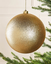 Gold Oversized Shatterproof Bauble, Glitter, 20 cm