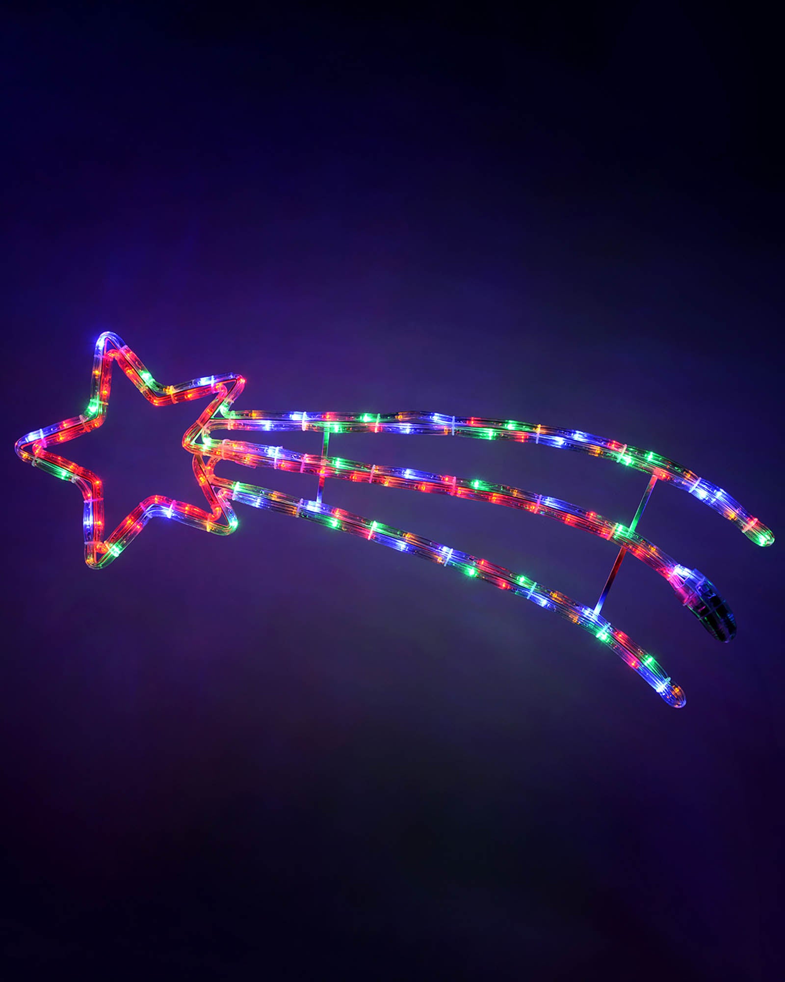 Pre-Lit Animated Shooting Star, Multi-Coloured, Silhouette 90 cm