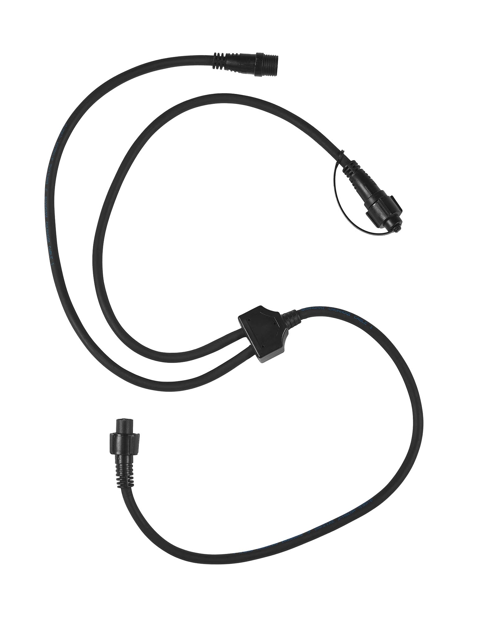 Festoon Series Connectable Y Cord Connector, Connectable, Black