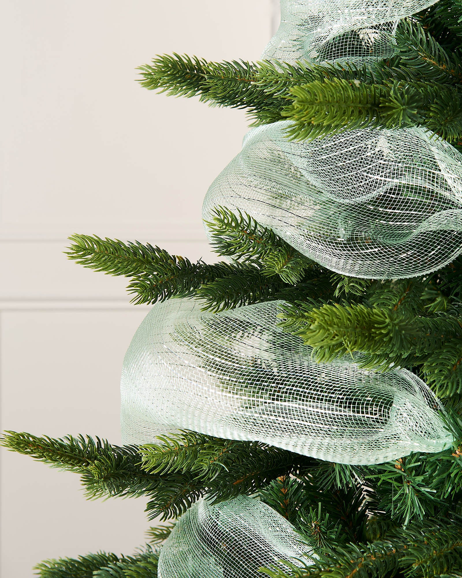 Mint Green Decorative Mesh Roll with Silver Foil, 9 m