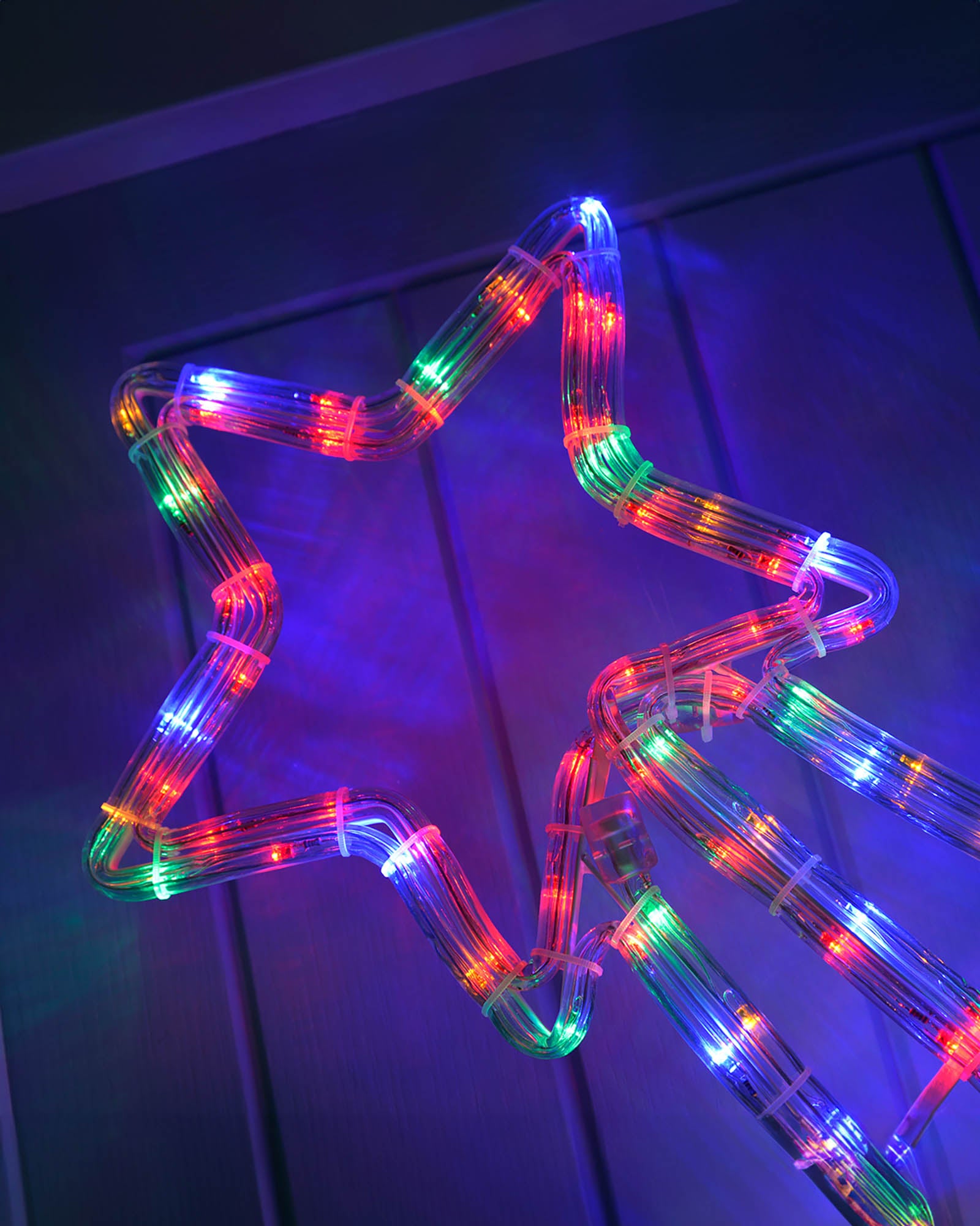 Pre-Lit Animated Shooting Star, Multi-Coloured, Silhouette 90 cm