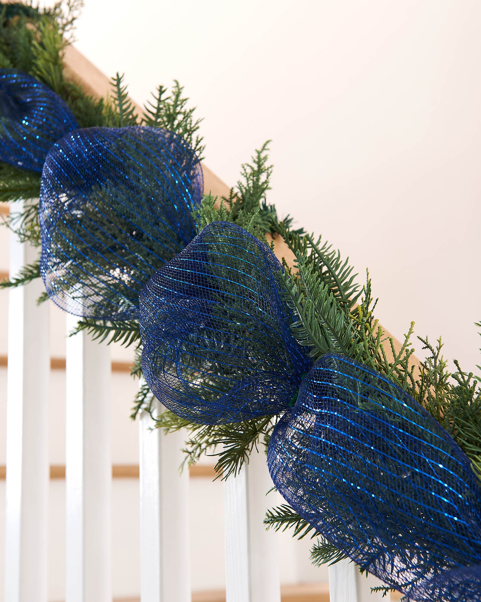 Navy Blue Decorative Mesh Roll with Navy Blue Foil, 9 m