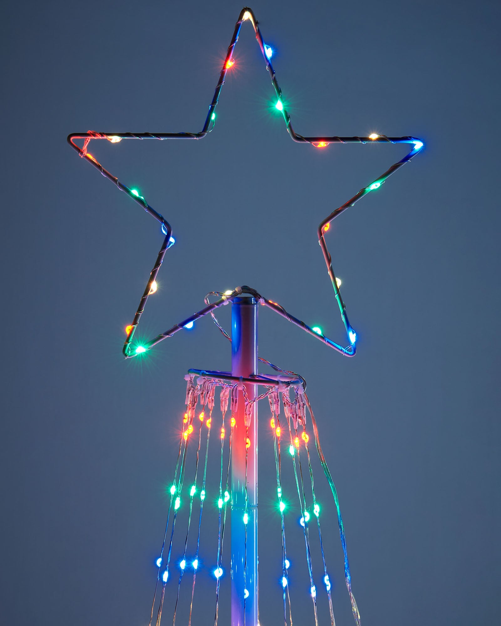 Waterfall Christmas Tree Light, Multi-Coloured, 2.1 m