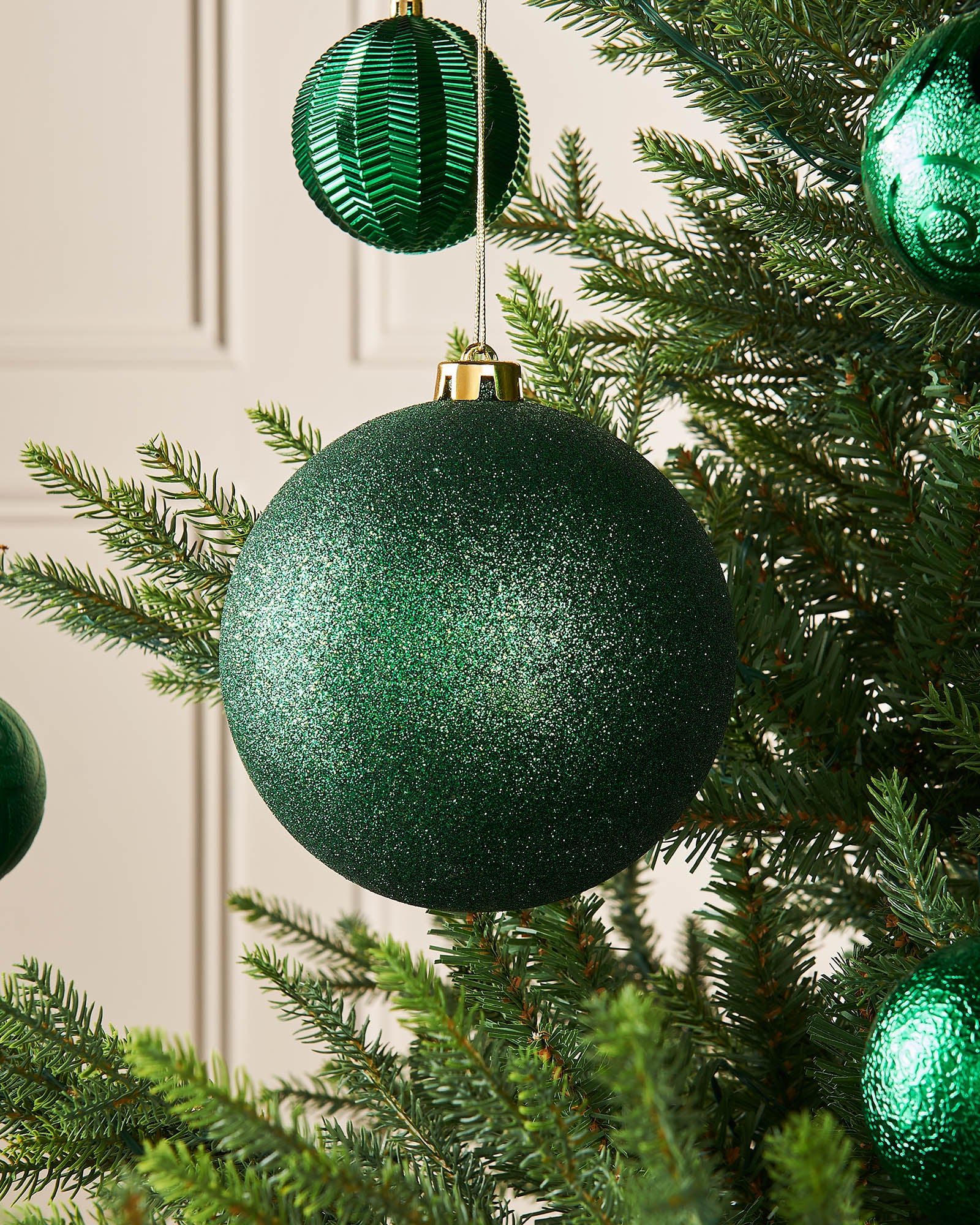 Green Oversized Glitter Shatterproof Bauble