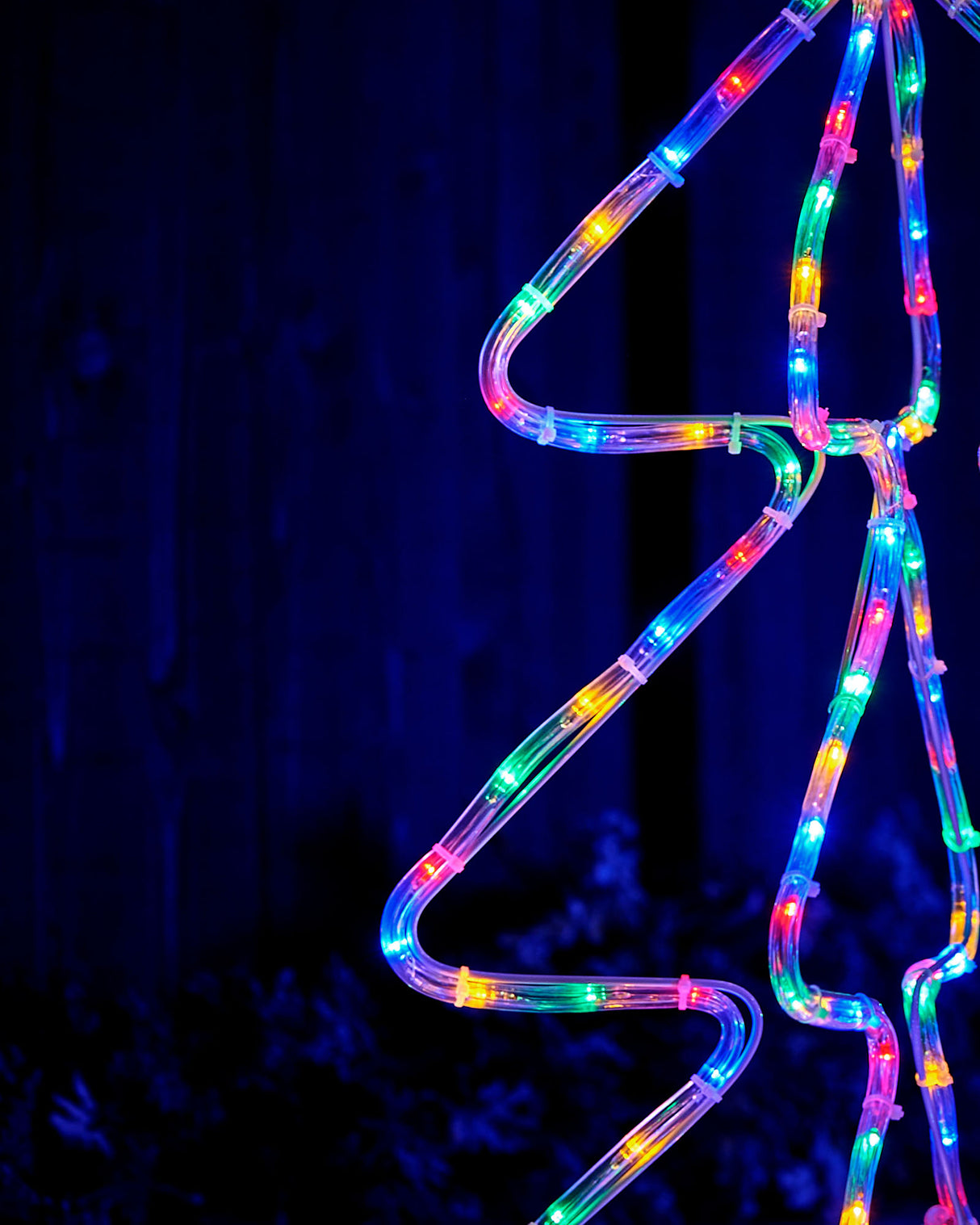 3D Christmas Tree Rope Light Silhouette, 80 cm