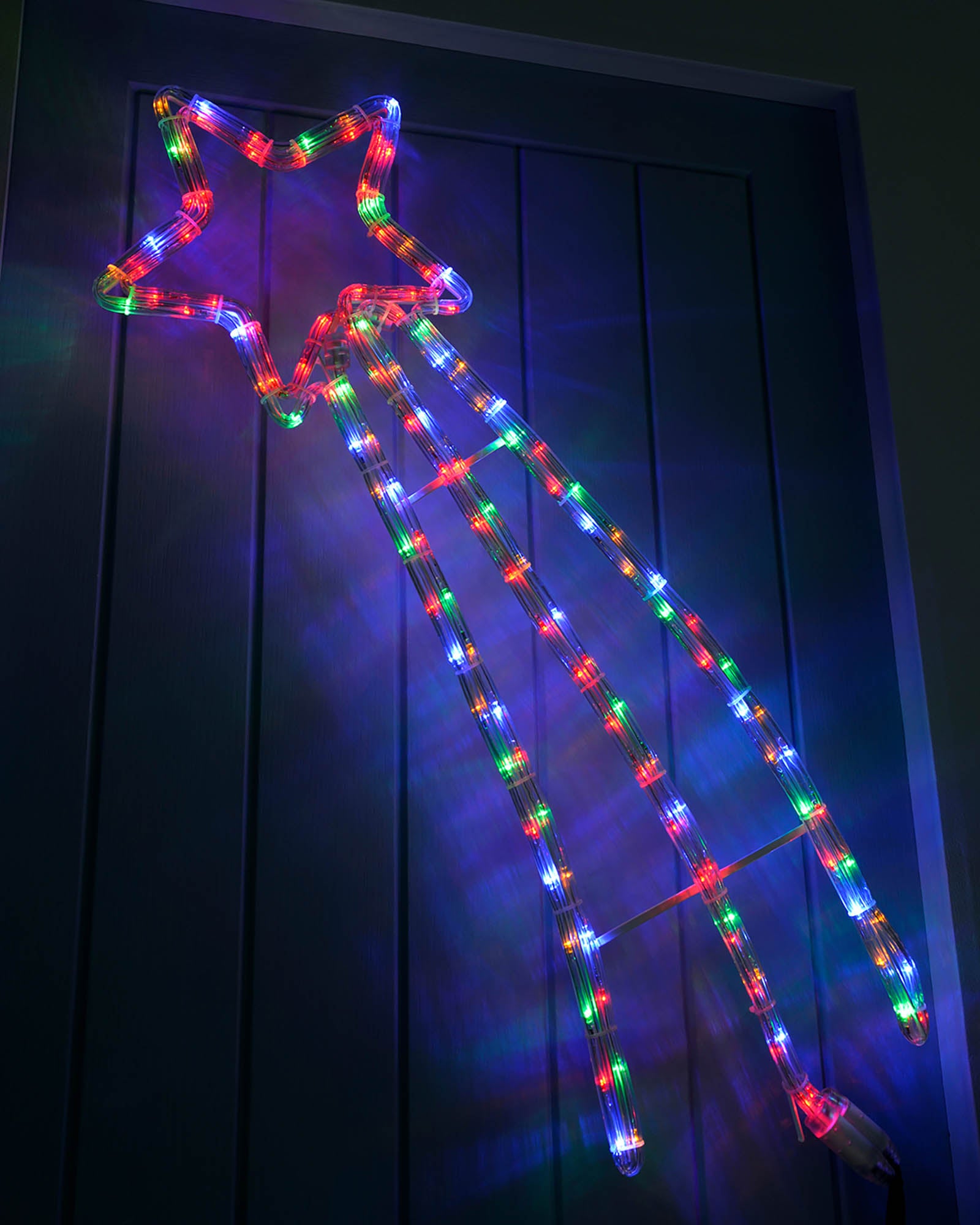 Pre-Lit Animated Shooting Star, Multi-Coloured, Silhouette 90 cm