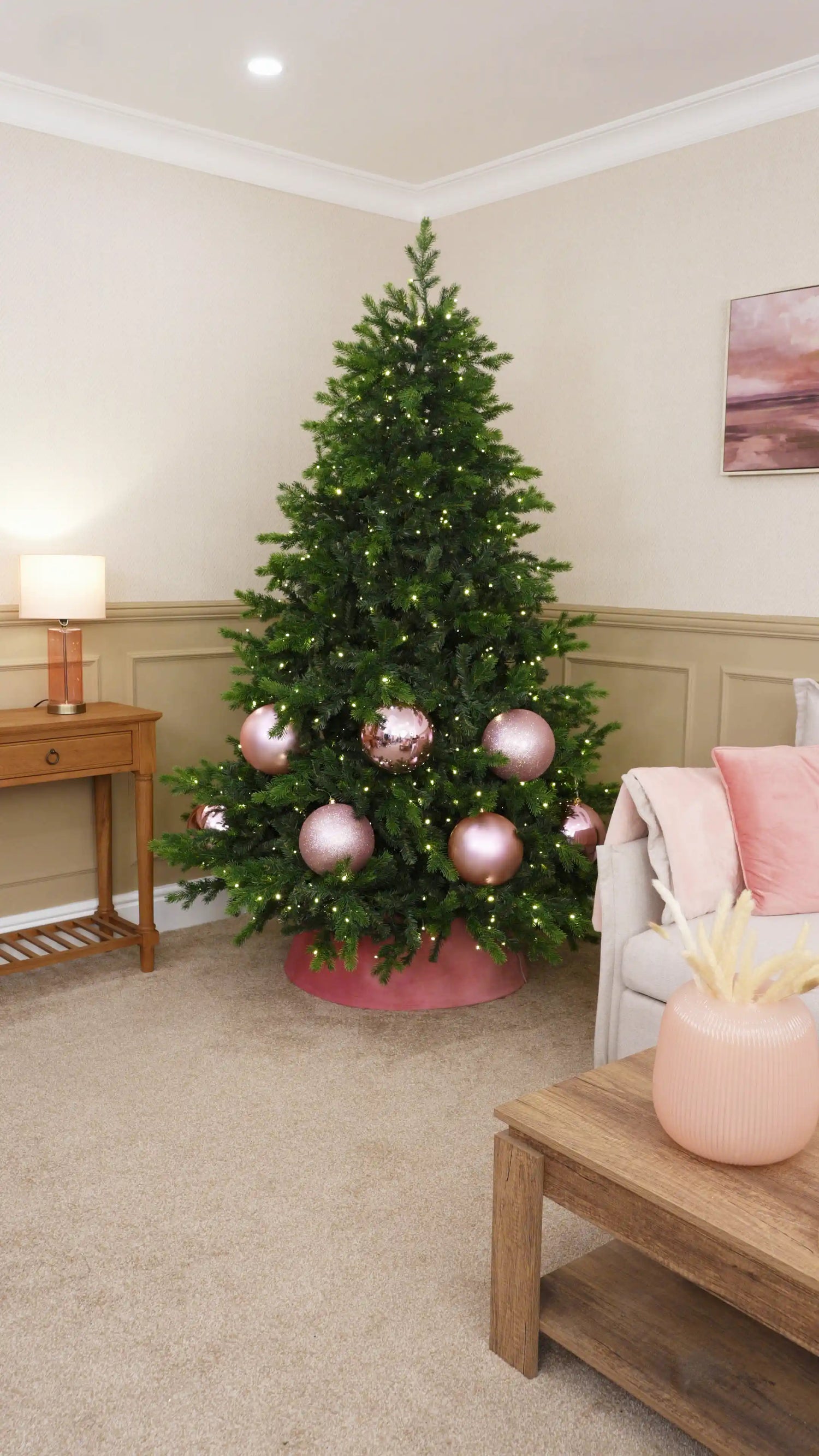 Start with Oversized Pink Baubles