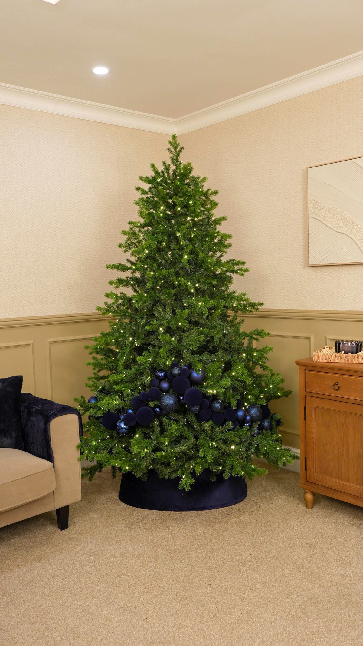 Intertwine and Drape Your Navy Bauble Garlands