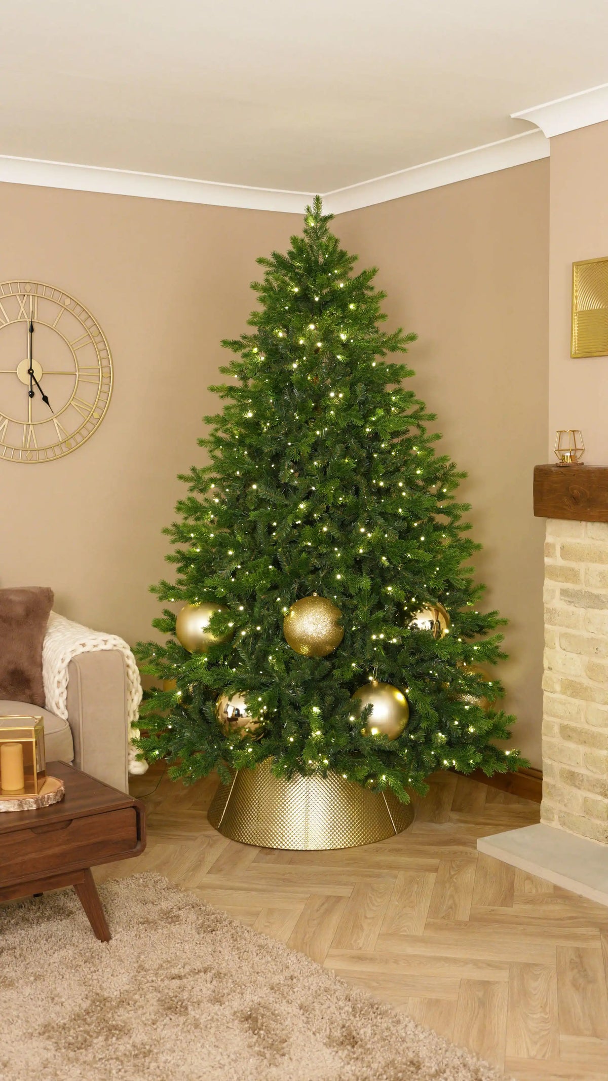 Start with Oversized Gold Baubles
