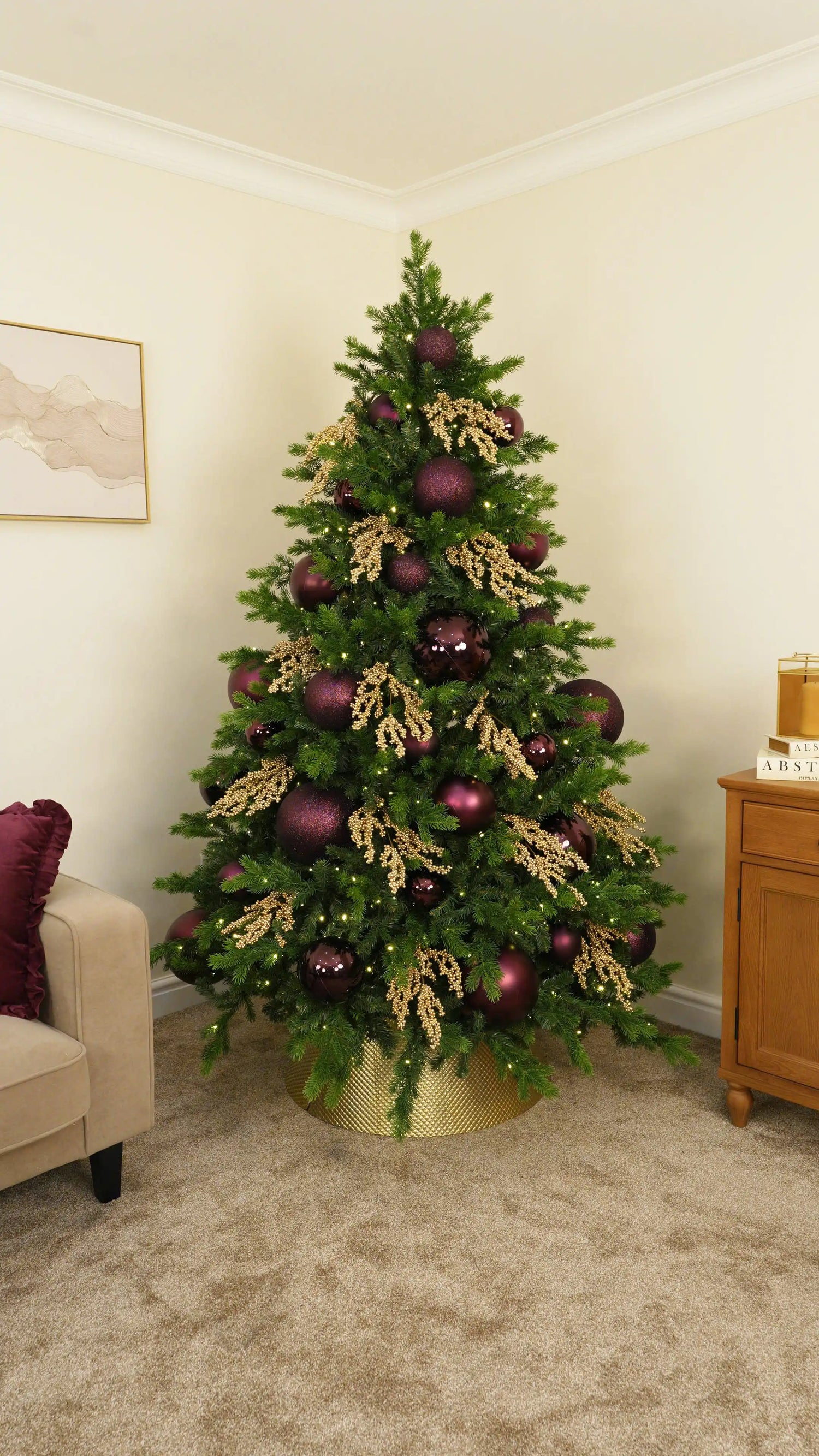 Add Texture with Gold Berry Sprays