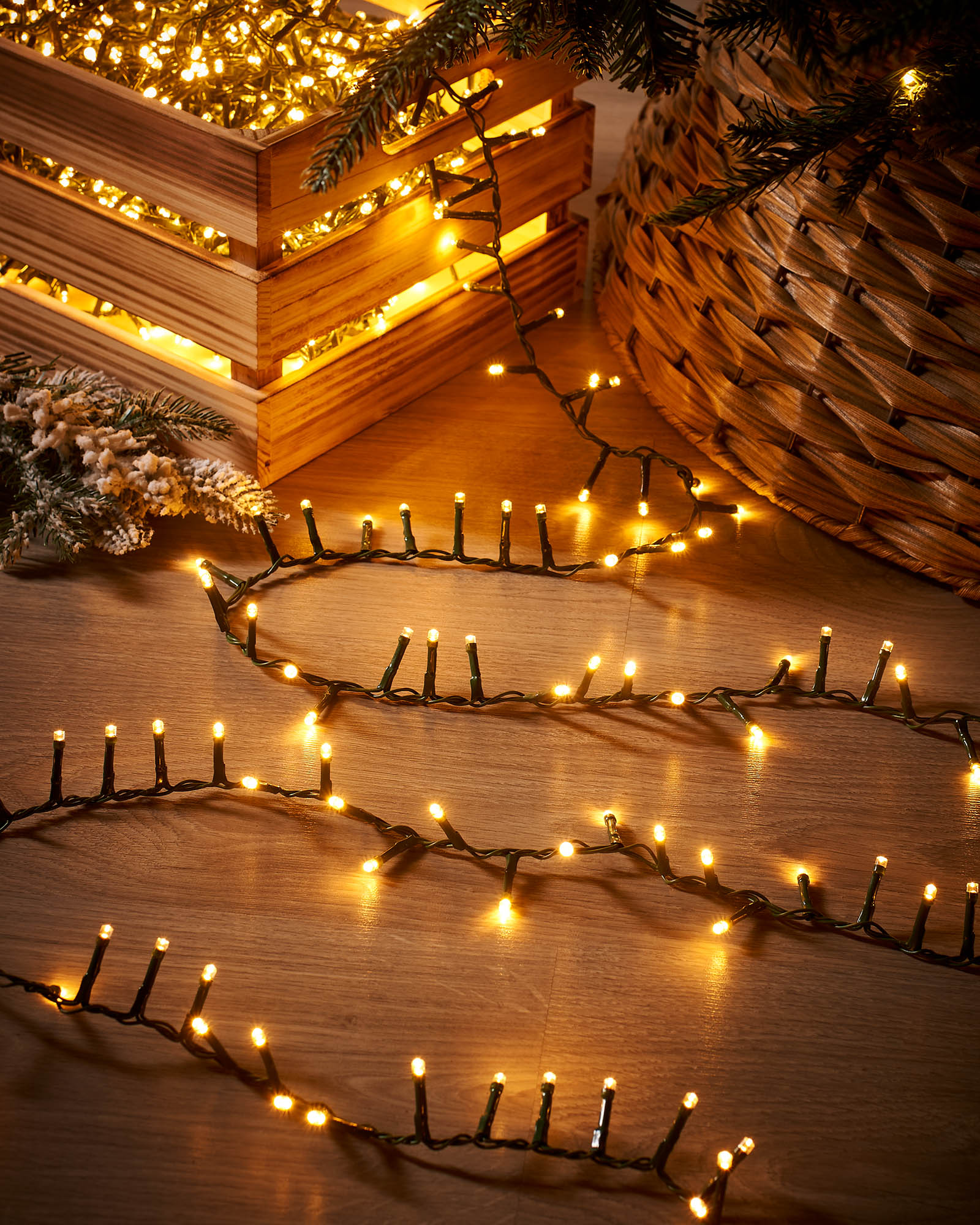 1750 Compact LED Christmas Tree String Lights, Warm White, 35 m