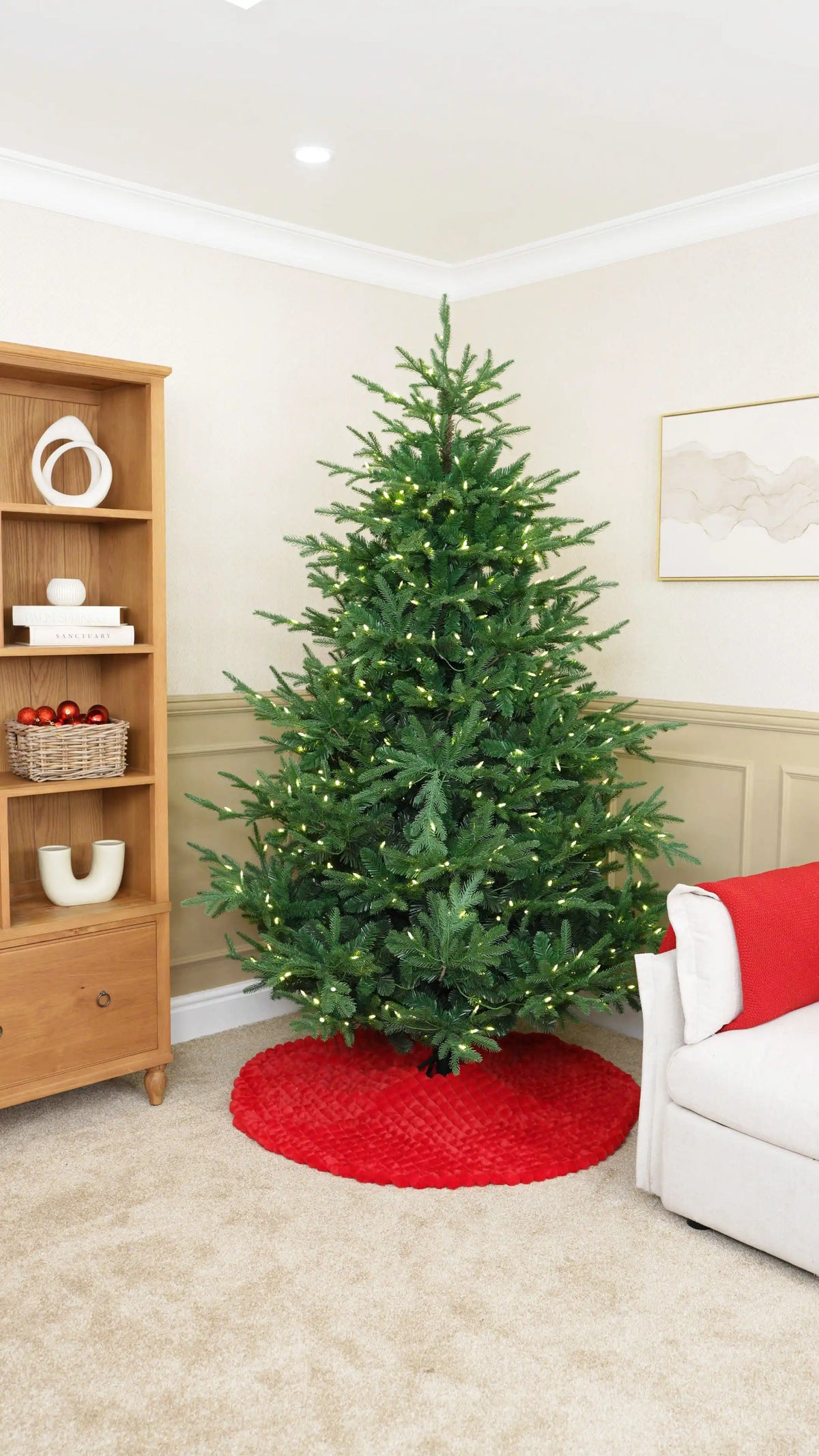 Shape Your Christmas Tree and Add a Tree Skirt