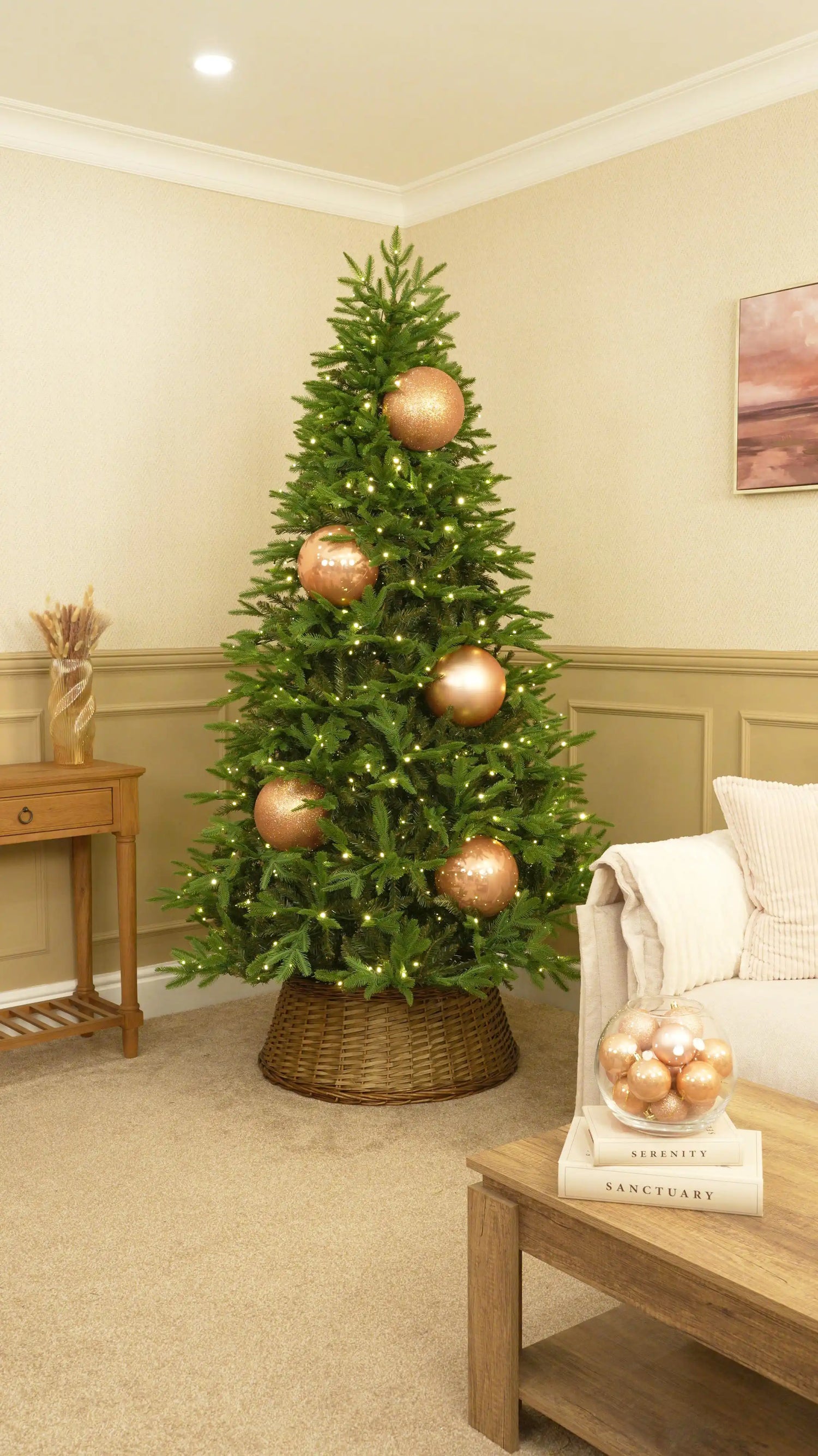 Start with Oversized Rose Gold Baubles