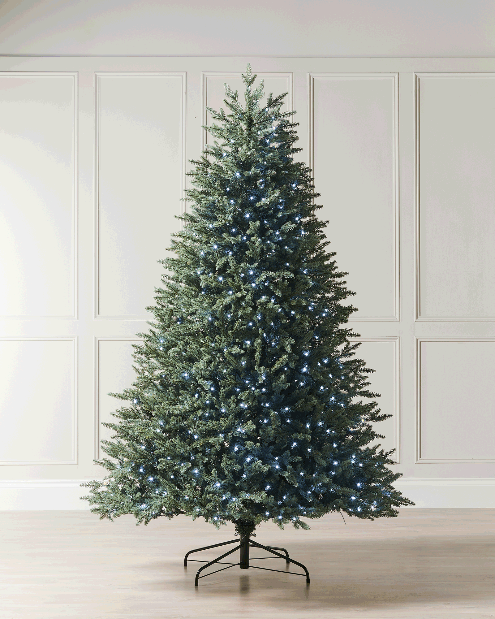 Pre-Lit Mixed Pine Blue Christmas Tree, Dual LED, 7 ft