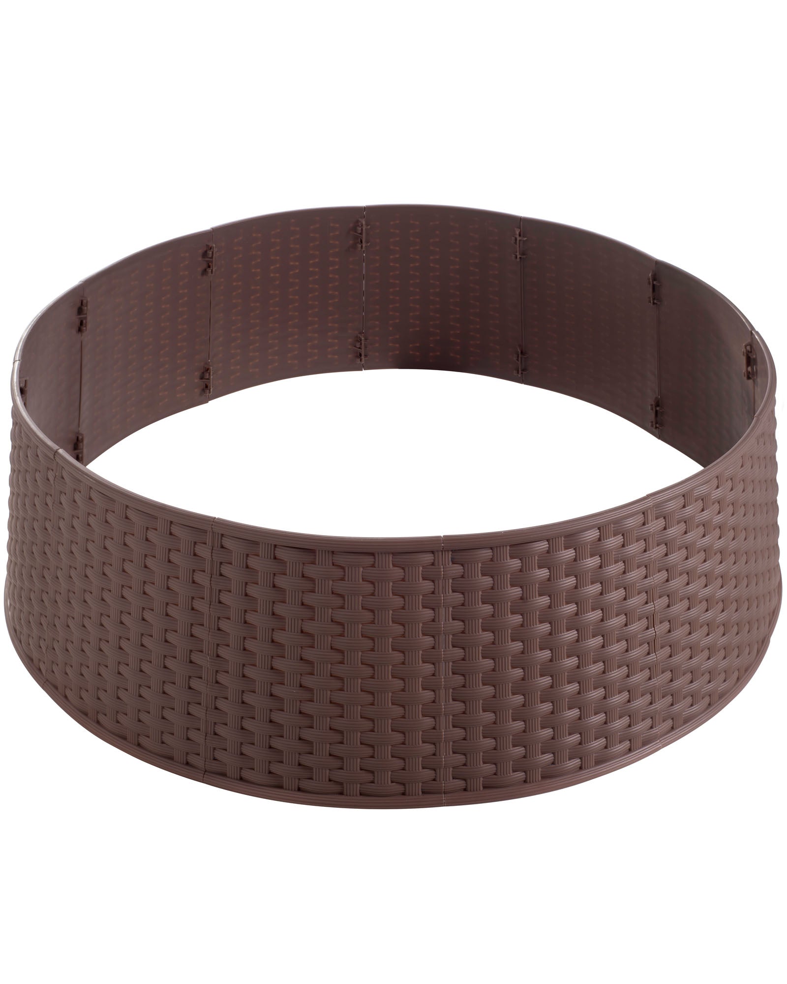 Rattan Effect Tree Collar, Brown, 65 cm