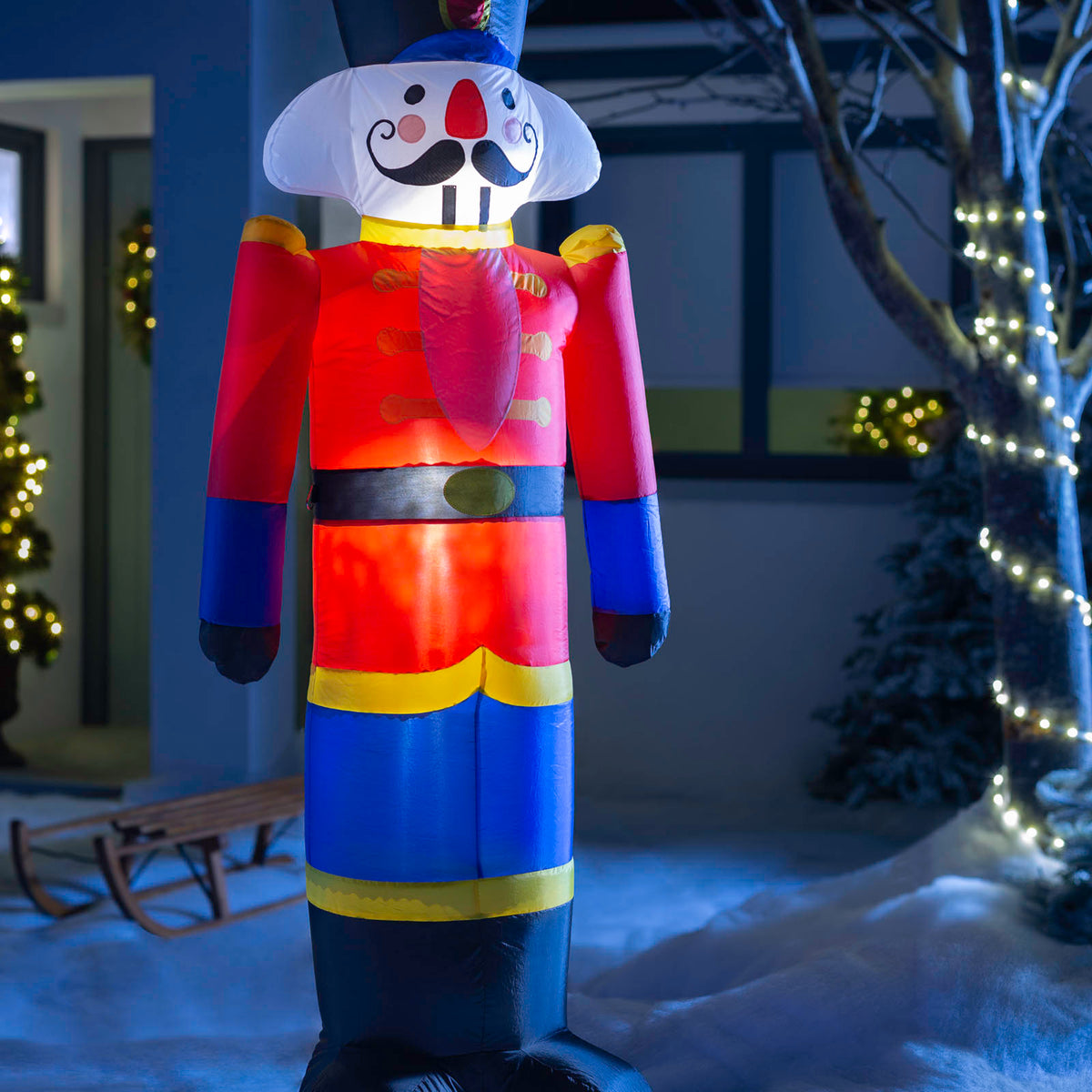 PreLit Inflatable Nutcracker, 6 ft We R Christmas