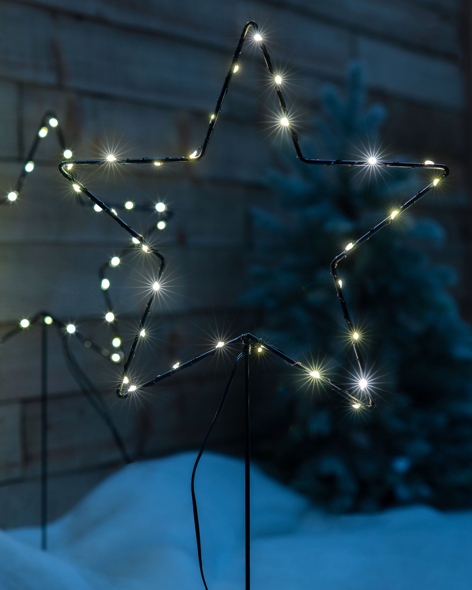 Set of 4 Star Pathway Lights, 65 cm