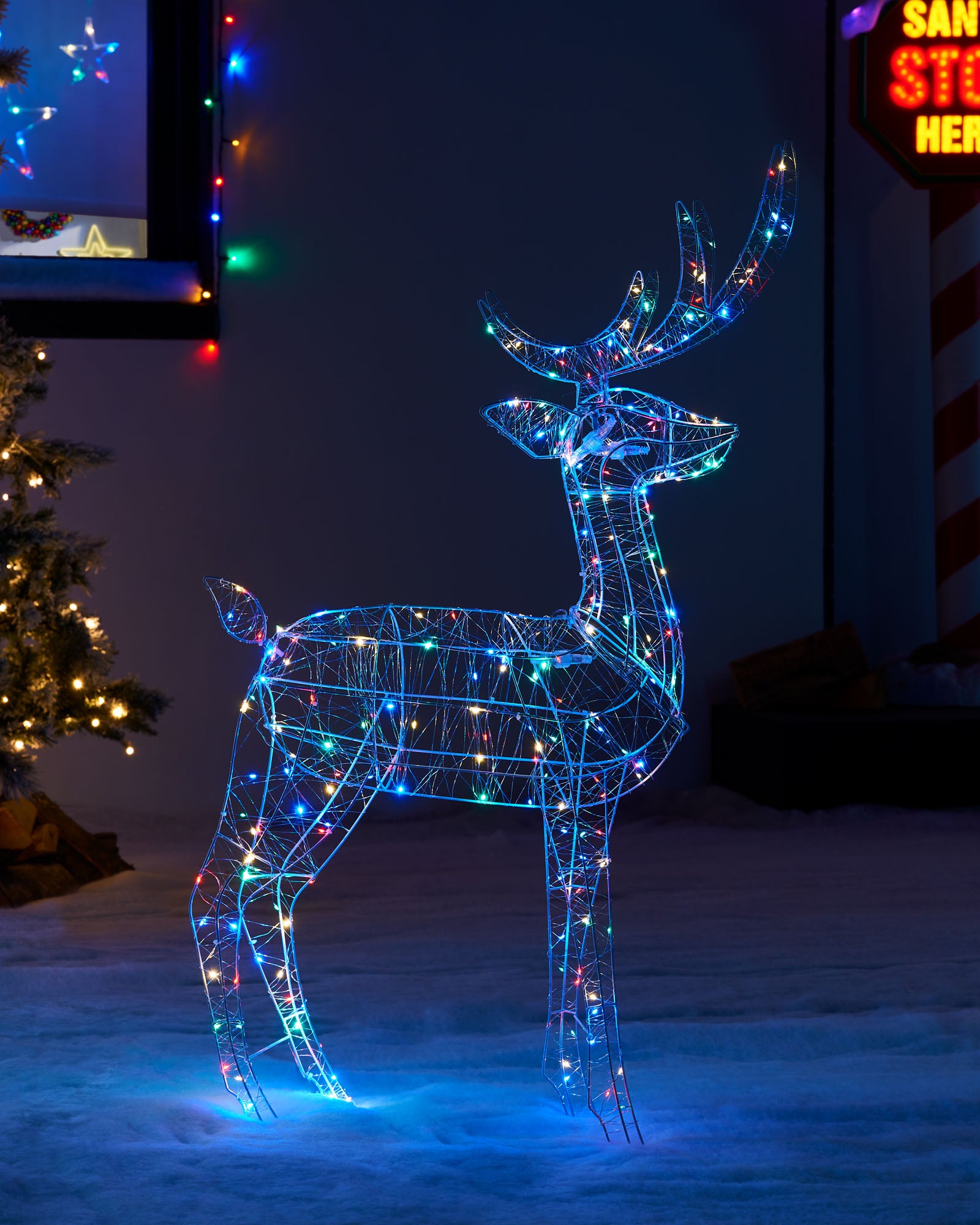3D Standing Stag Silhouette, 110 cm