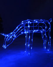 3D Twinkling Standing Grazing Reindeer Silhouette