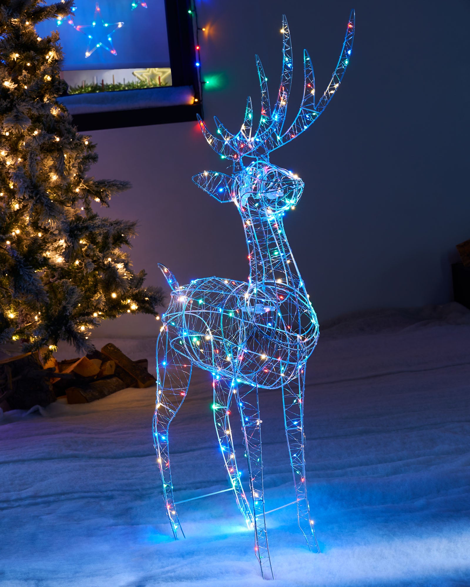 3D Standing Stag Silhouette, 110 cm