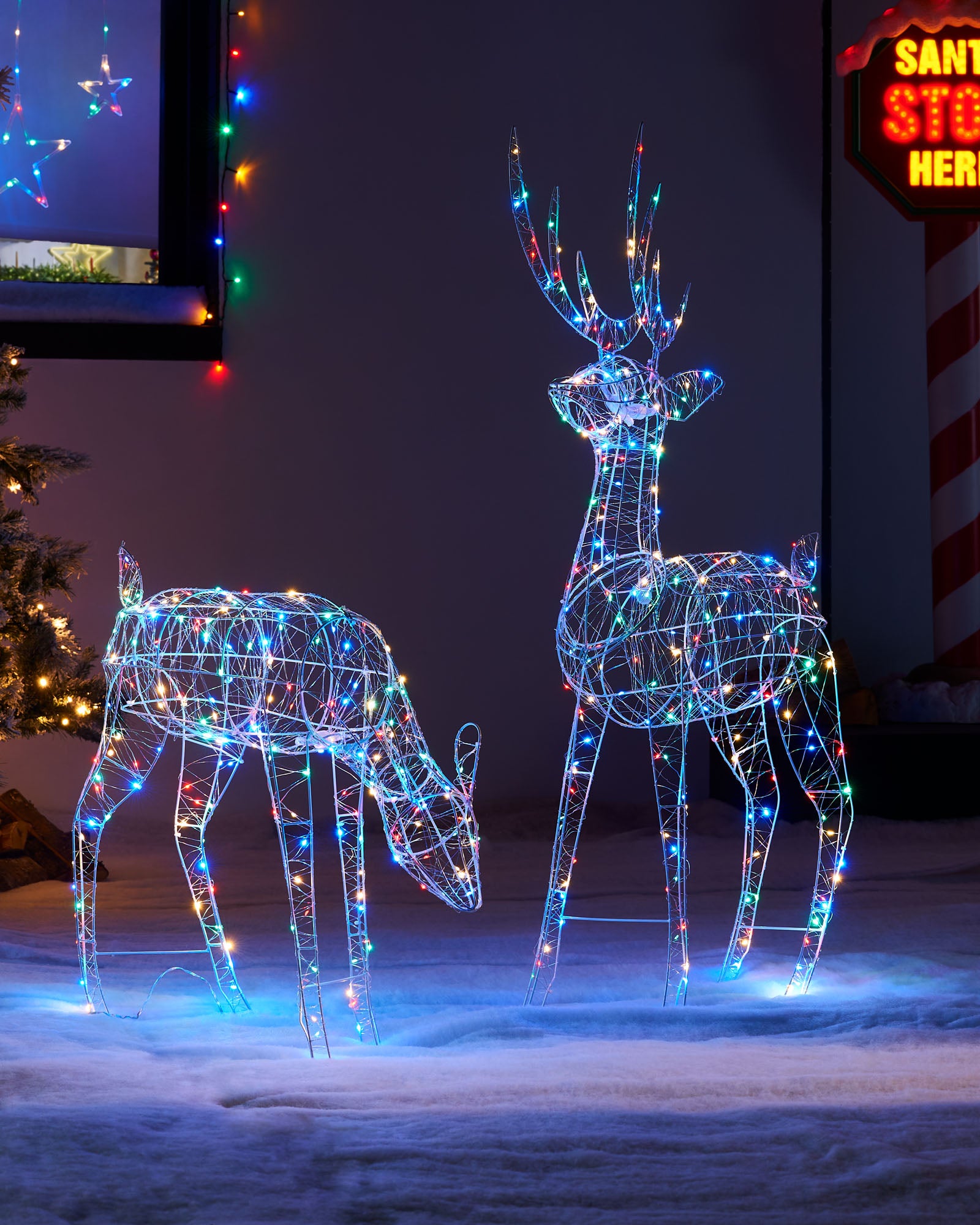 3D Standing Stag Silhouette, 110 cm