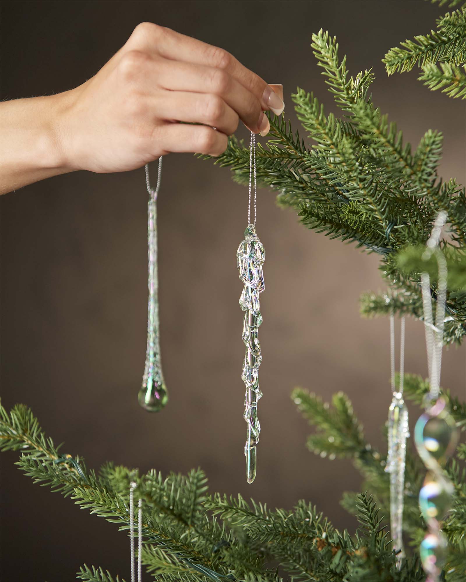Glass Icicle Tree Décor Range