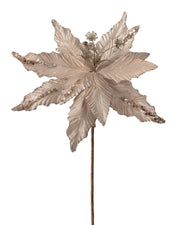 Champagne Artificial Poinsettia Flower, 32 cm