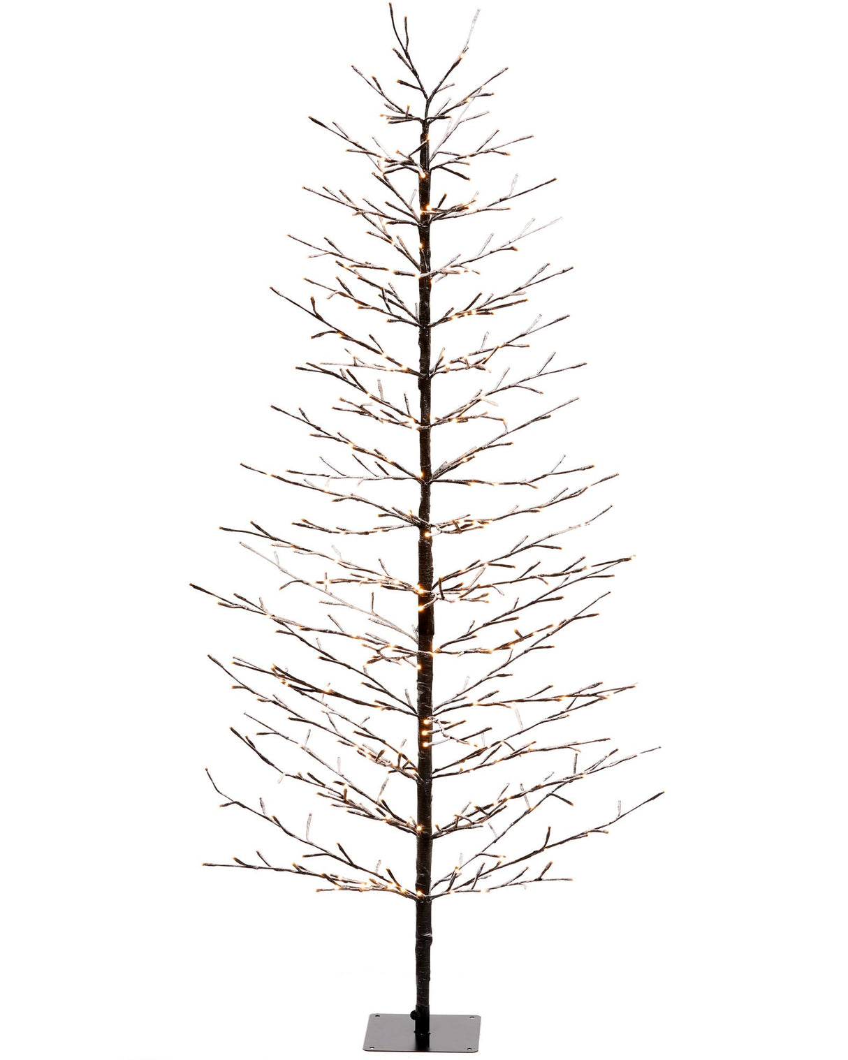 Pre-Lit Snow Flocked Twig Tree, 6 ft