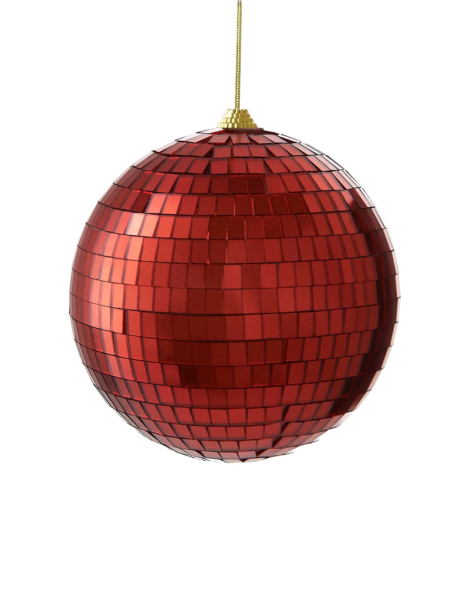 Red Oversized Mirror Ball Bauble, 15 cm