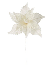Ivory Artificial Poinsettia Flower, 30 cm