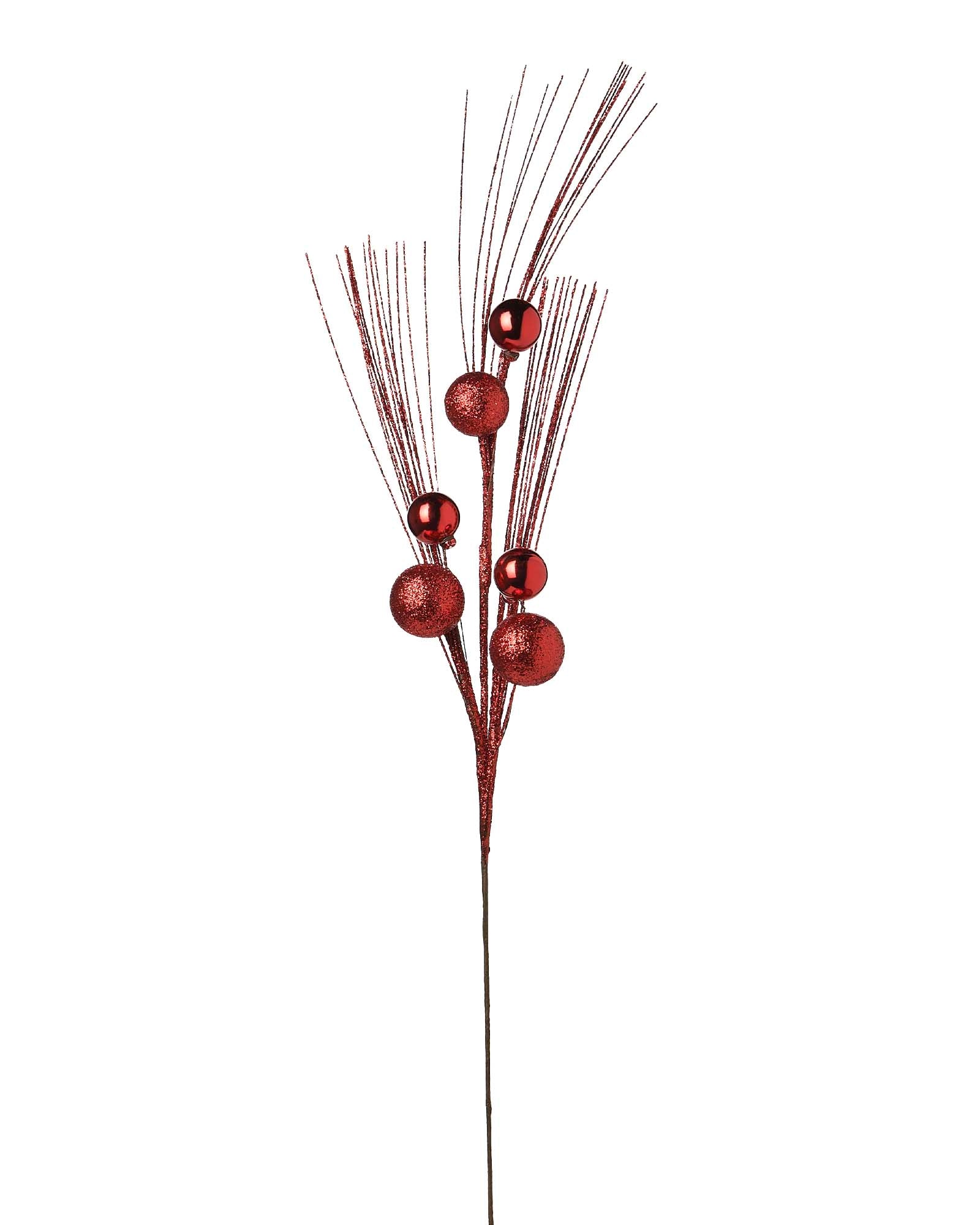 Glitter Bauble Spray, Red, 72 cm
