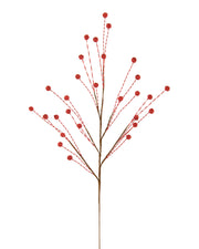 Red Glitter Berry Christmas Tree Spray, 78 cm