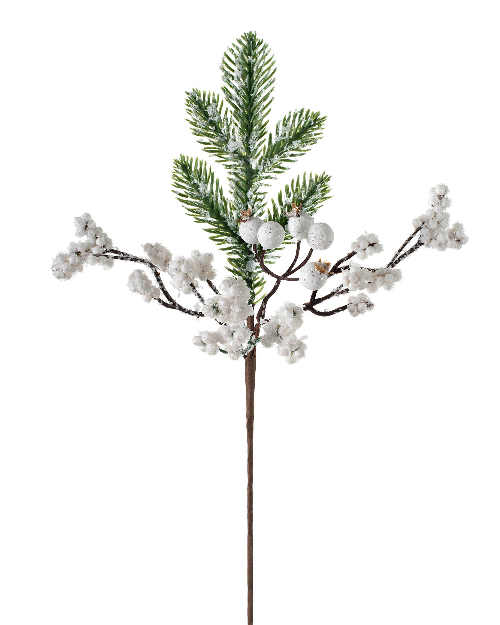 White Artificial Berries Pick, 31 cm