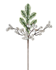 White Artificial Berries Pick, 31 cm