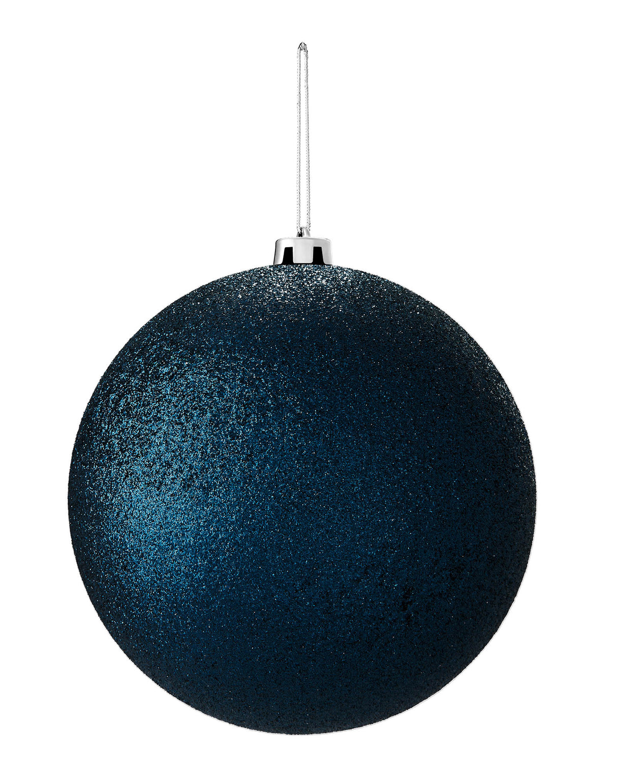 Navy Blue Large Glitter Shatterproof Bauble, 20 cm