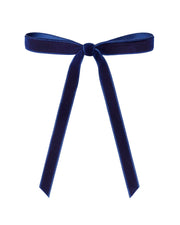 Set of 20 Velvet Bows, Navy Blue, 13 cm