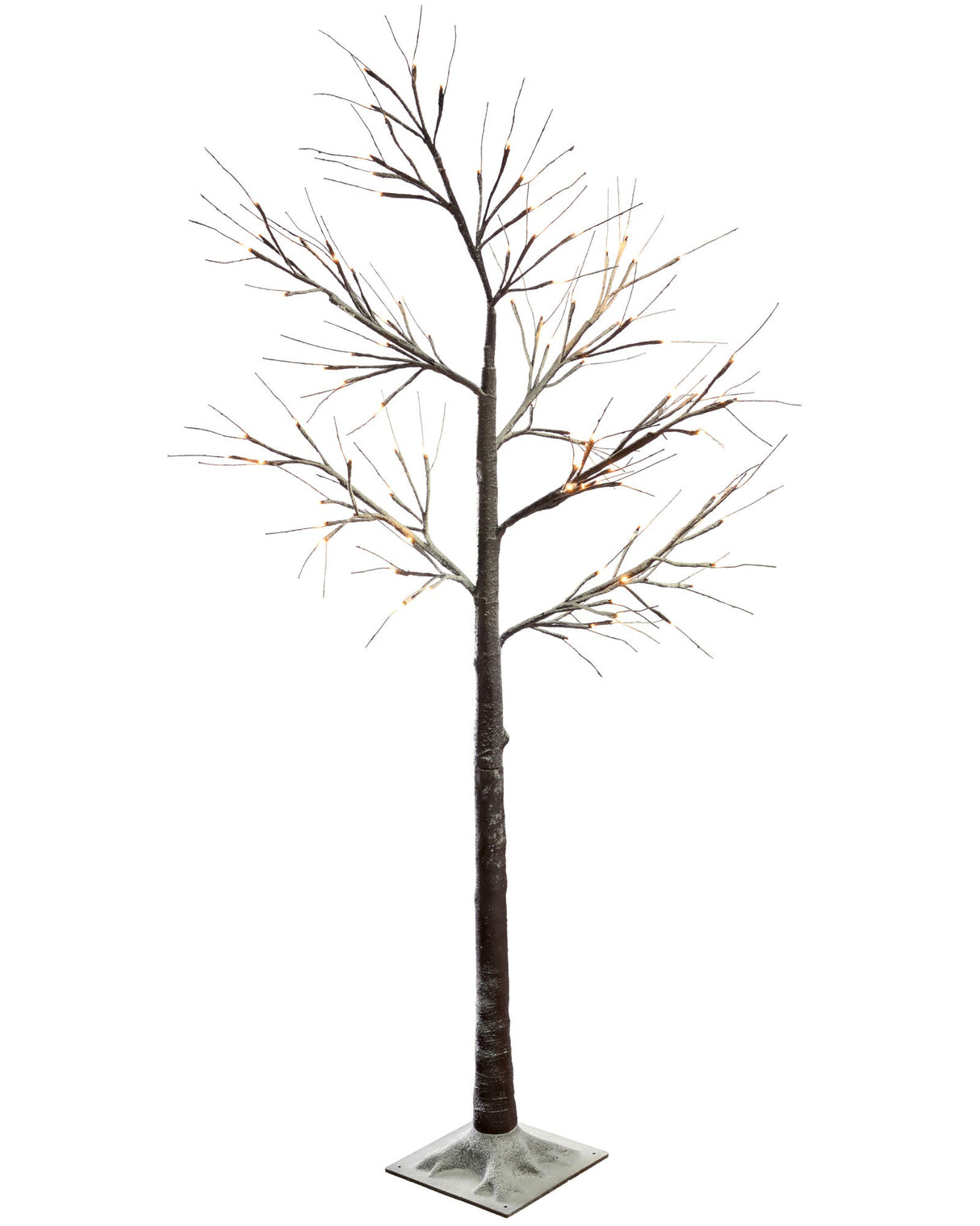 Pre-Lit Snow Flocked Twig Tree, 2 ft