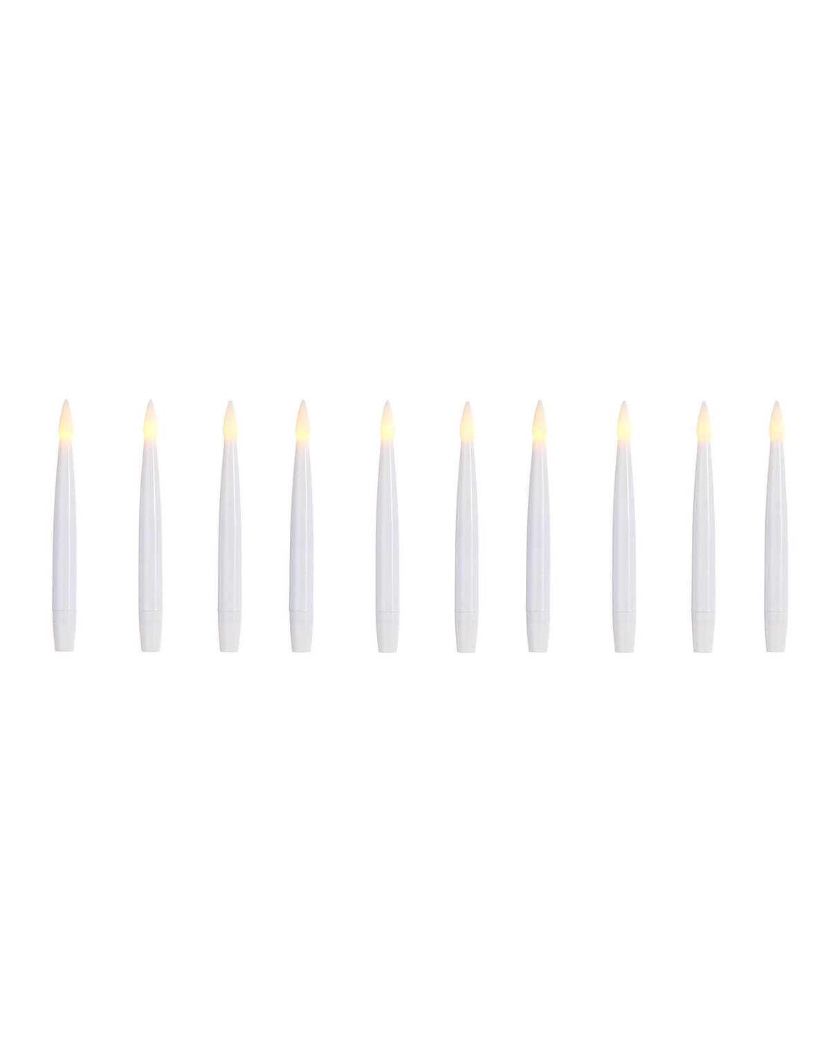 Set of 10 LED Hanging Candles, 15 cm