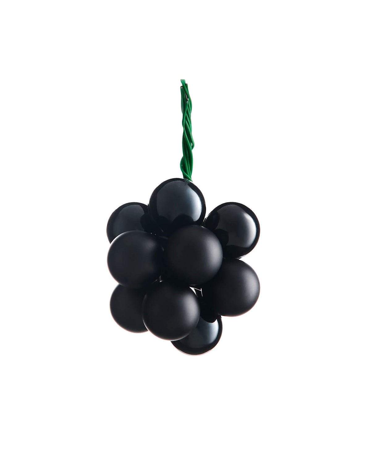 Black Glass Berry Cluster Baubles, 10 pack