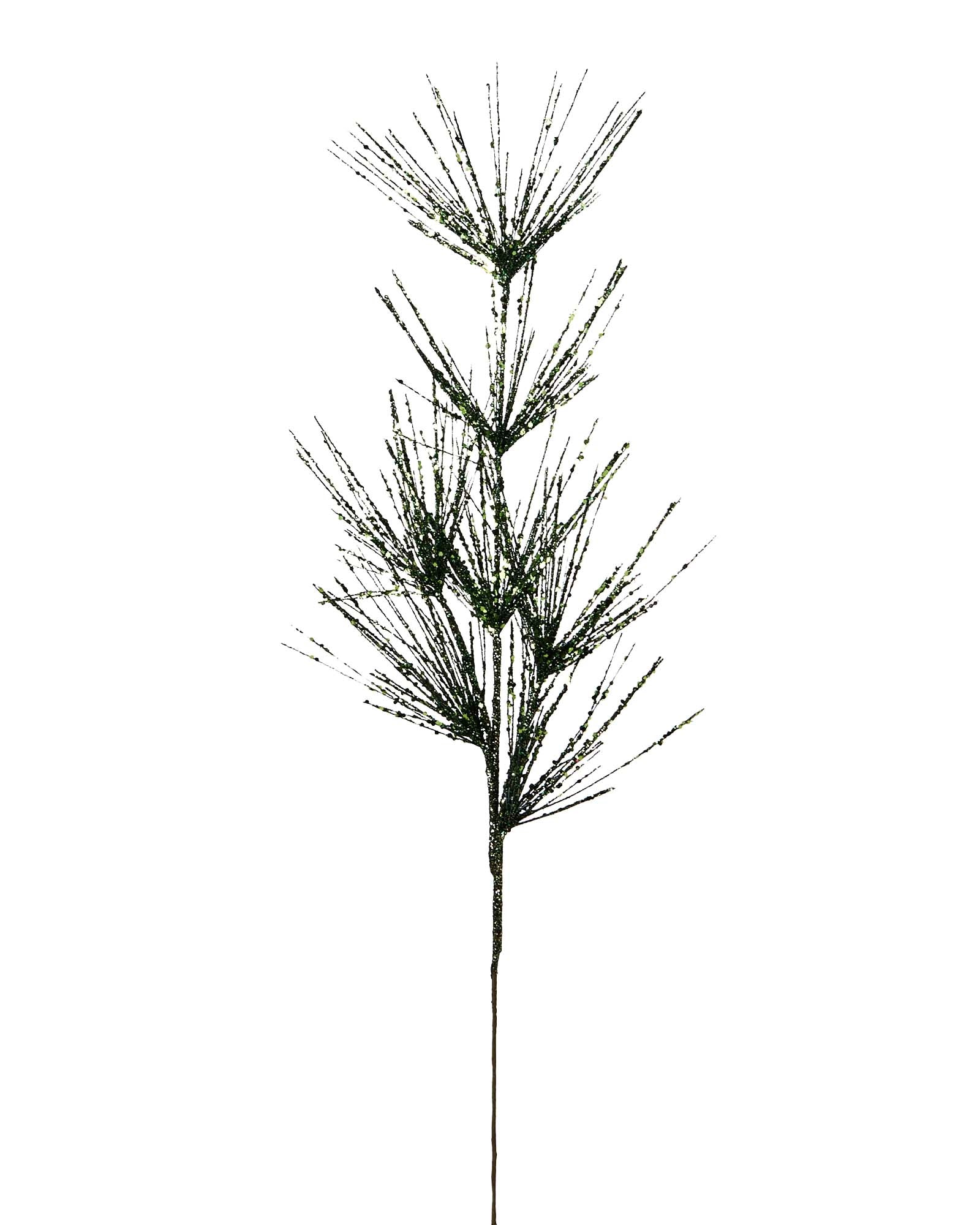 Sage Green Glitter Pine Tree Spray, 74 cm