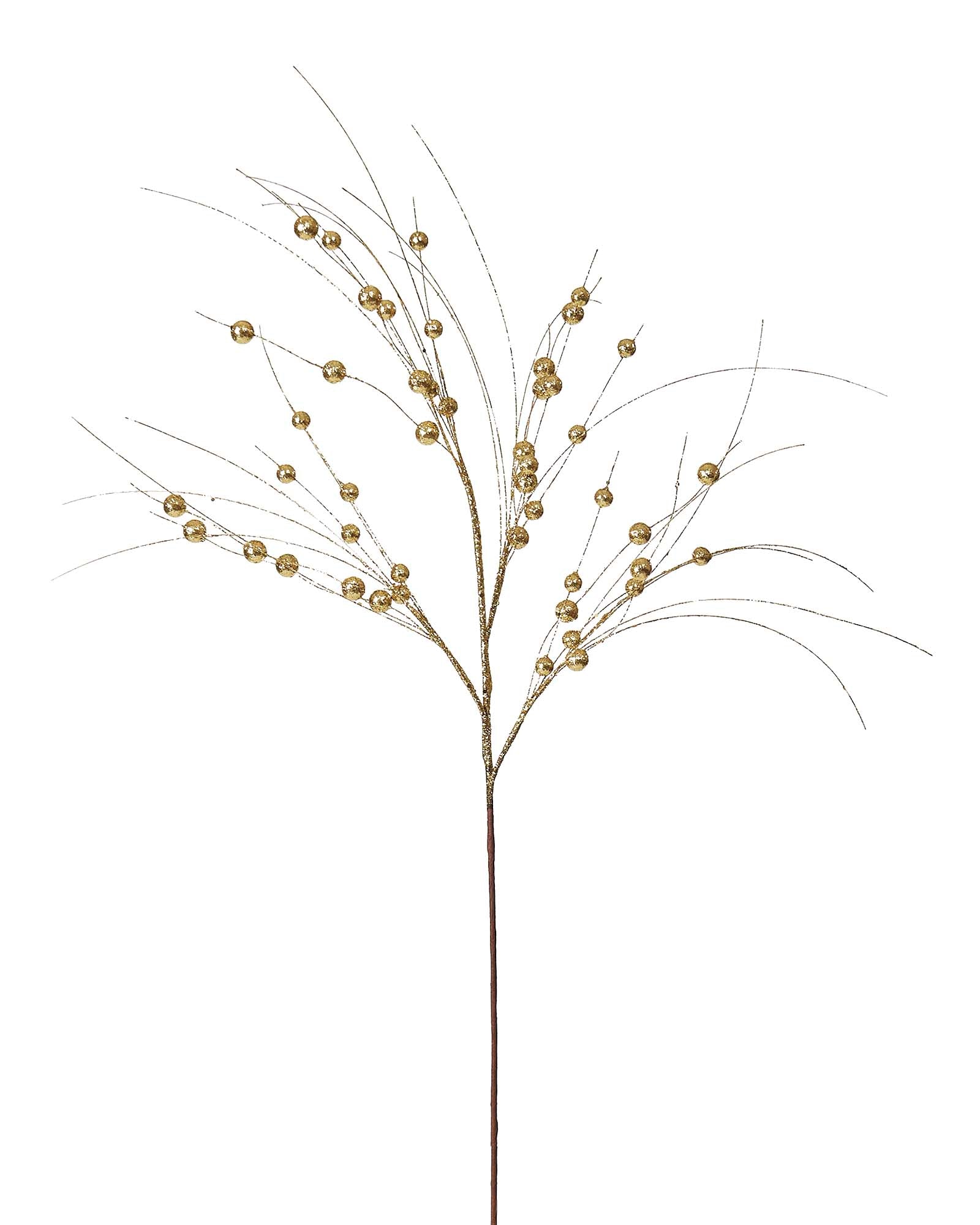 Gold Glitter Berry Christmas Tree Spray, 80 cm