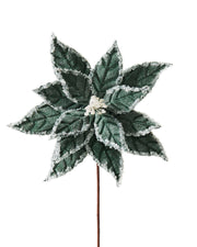 Sage Green Artificial Poinsettia Flower, 28 cm