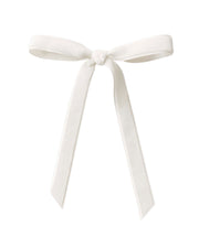 Set of 20 Velvet Bows, White, 13 cm