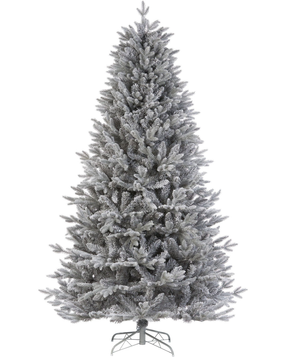 Snow Flocked Grey Fir Christmas Tree, 7 ft