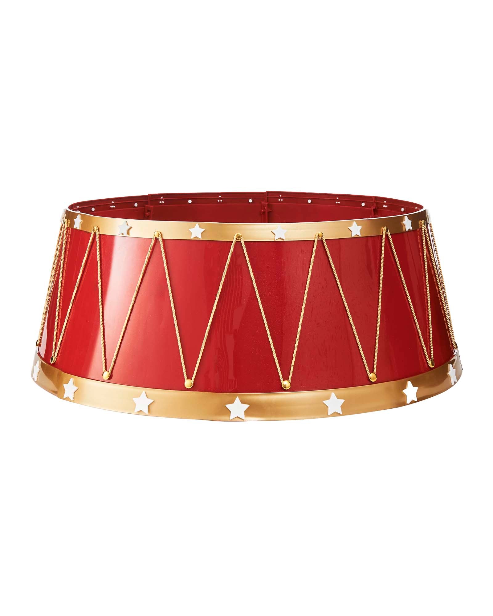 Drum Christmas Tree Collar, Red & Gold, 65 cm